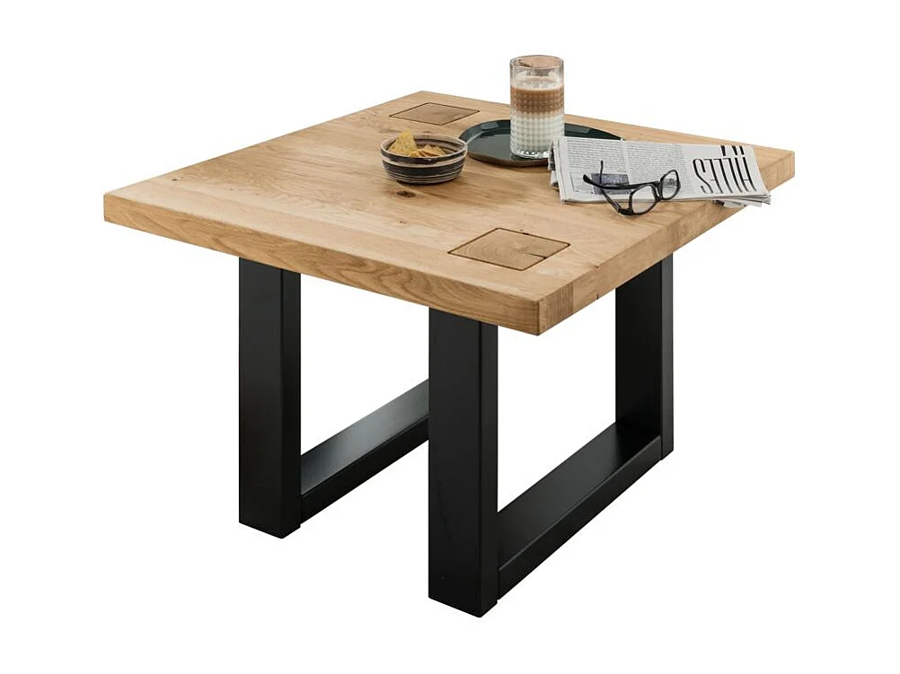 Table basse 70x70x45 cm chêne huilé FENDE WZ-0159