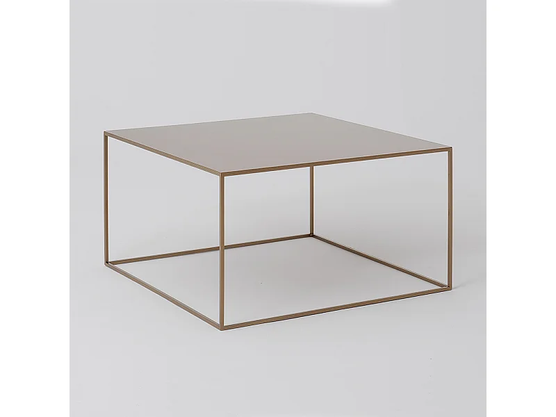 Couchtisch 0,8x0,8x0,45 m gold Tensio Metall 80