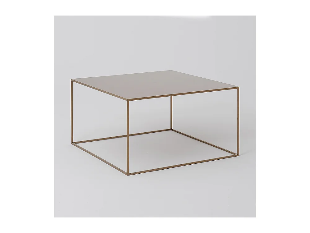 Table basse 0,8x0,8x0,45 m métal tensio or 80