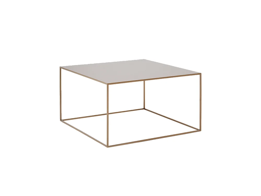 Table basse 0,8x0,8x0,45 m métal tensio or 80