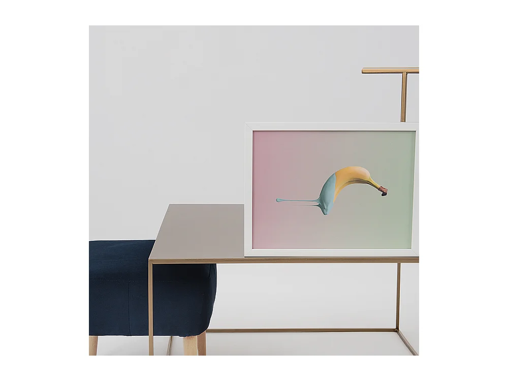 Table basse 0,8x0,8x0,45 m métal tensio or 80