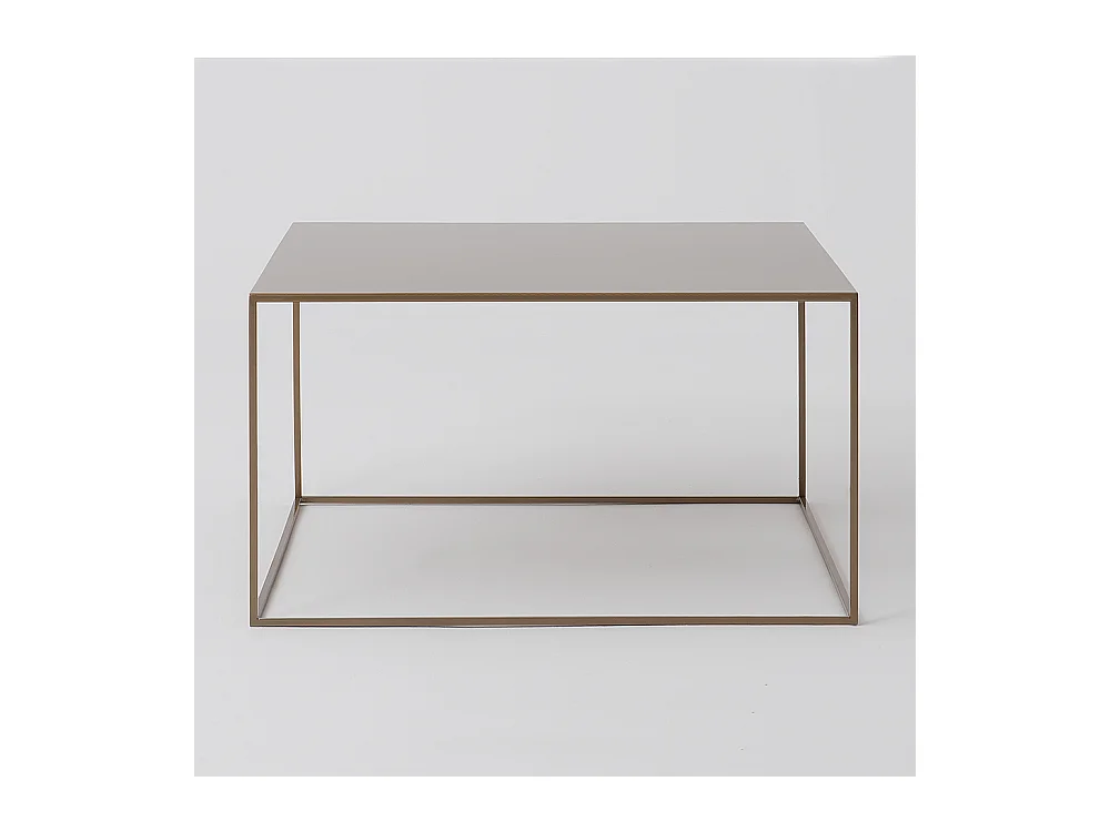 Table basse 0,8x0,8x0,45 m métal tensio or 80