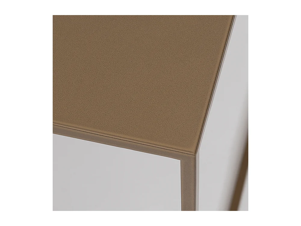 Table basse 0,8x0,8x0,45 m métal tensio or 80