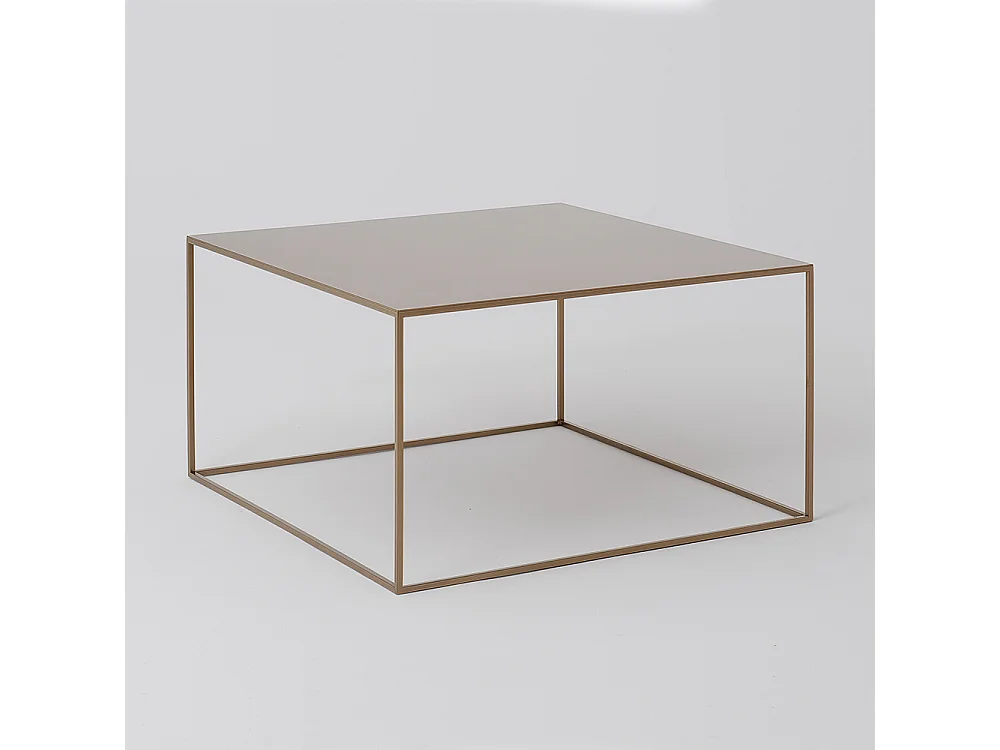 Couchtisch 0,8x0,8x0,45 m gold Tensio Metall 80