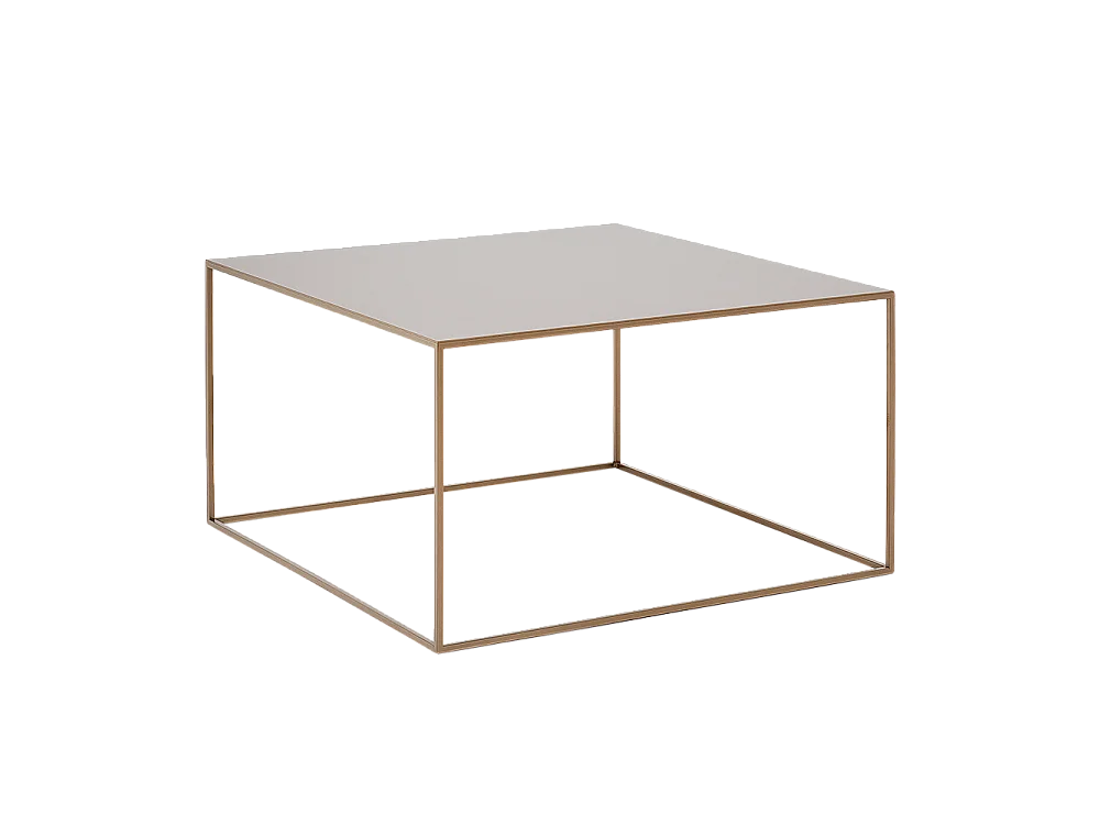 Table basse 0,8x0,8x0,45 m métal tensio or 80