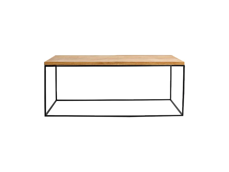 Couchtisch 100x60x45 cm Schwarz Tensio Massivholz