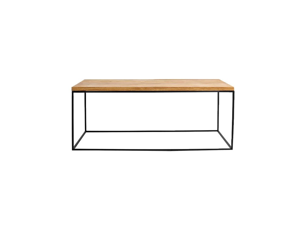 Table basse 100x60x45 cm Noir tensio bois massif