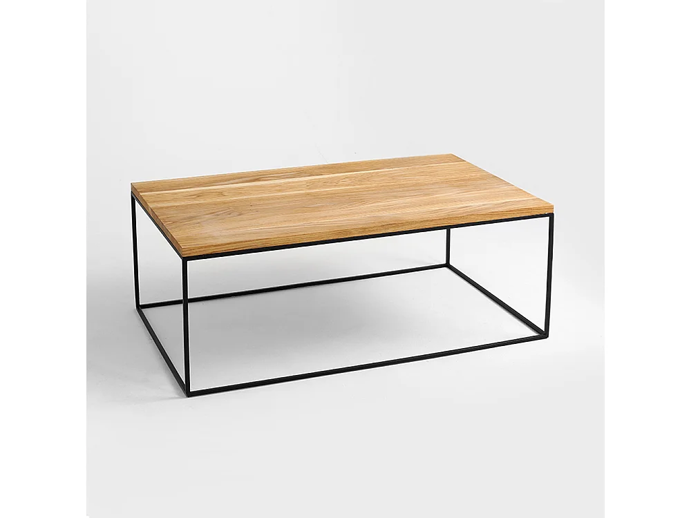 Salontafel 100x60x45 cm Zwart Tensio massief hout