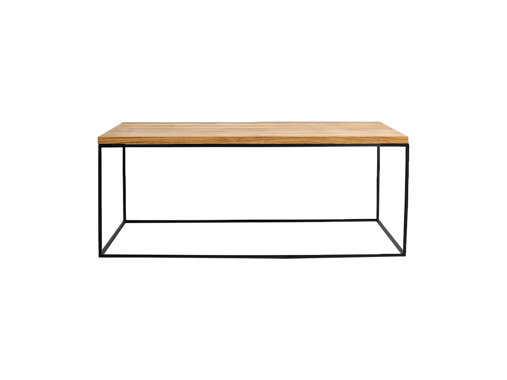 Table basse 100x60x45 cm Noir tensio bois massif