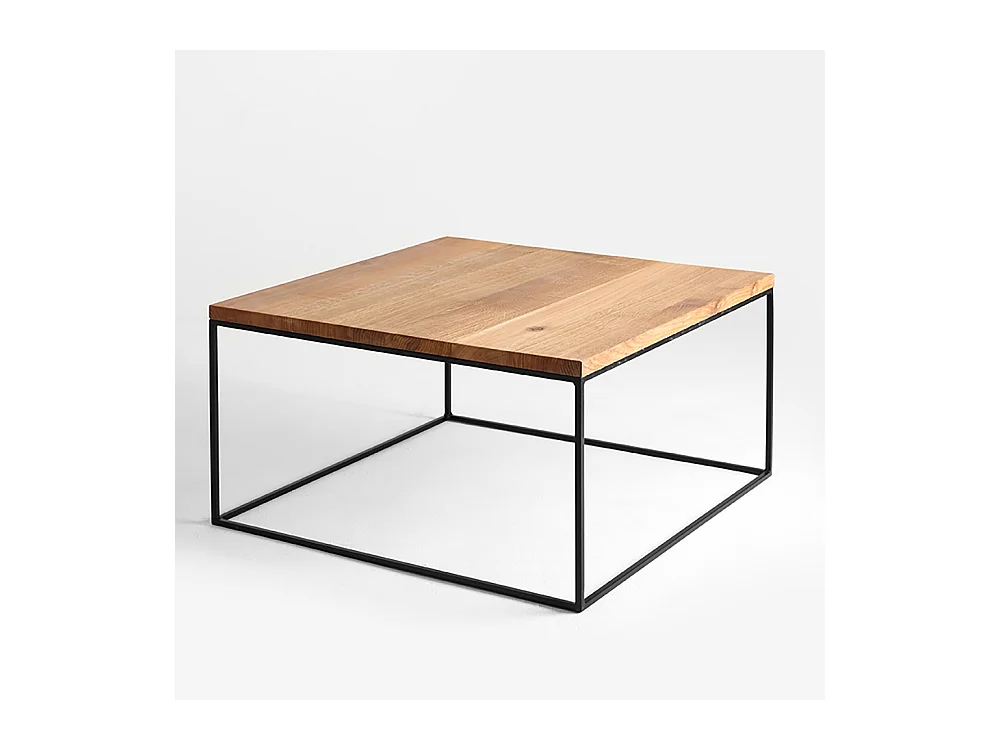 Mesa de centro 100x100x45 cm preta Tensio Wood