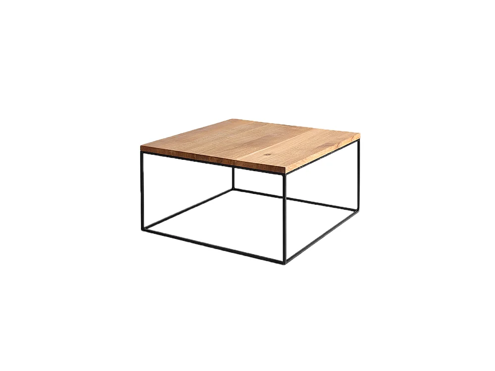Mesa de centro 100x100x45 cm preta Tensio Wood