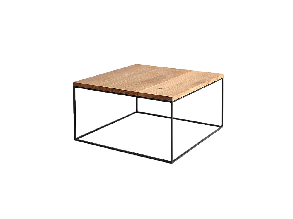 Mesa de centro 100x100x45 cm negra Tensio Madera