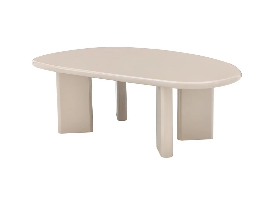 Table basse 130x80x42 cm Crème nadin