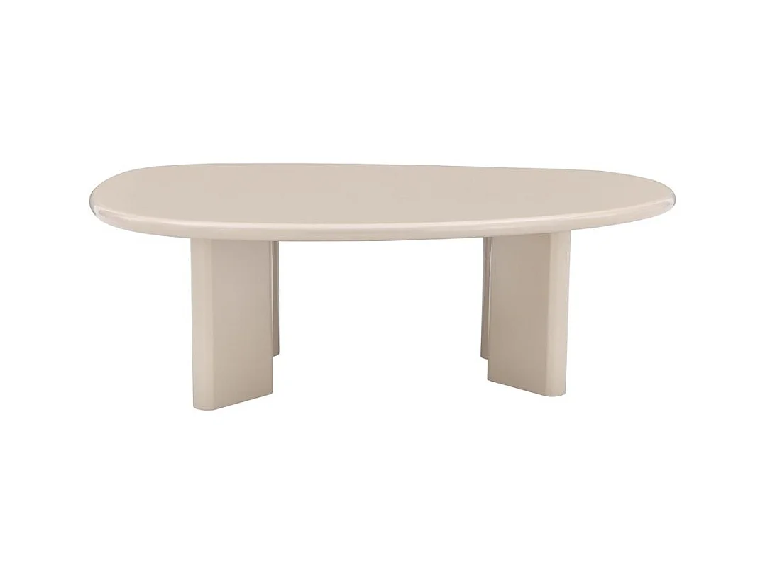 Table basse 130x80x42 cm Crème nadin