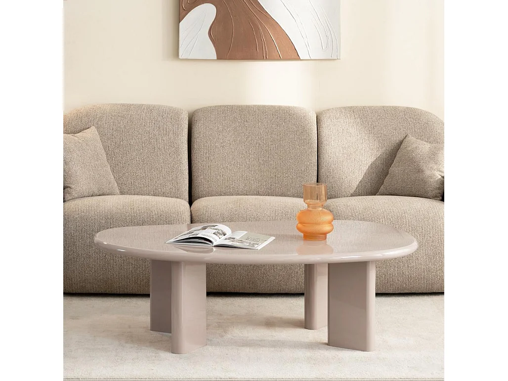 Salontafel 130x80x42 cm Crème Nadin