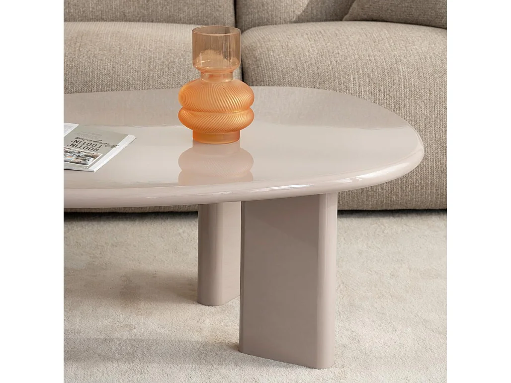 Salontafel 130x80x42 cm Crème Nadin