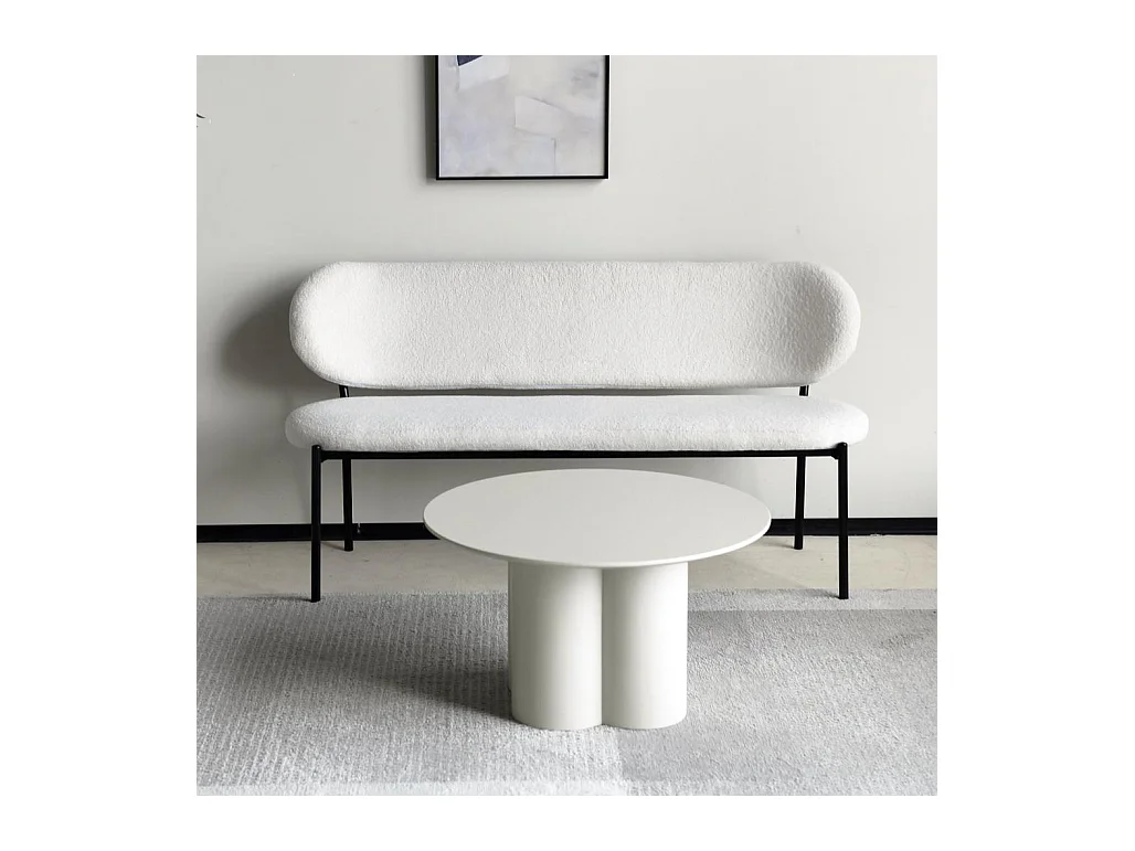 Table basse 80x80x45 cm Gris clair Lavano