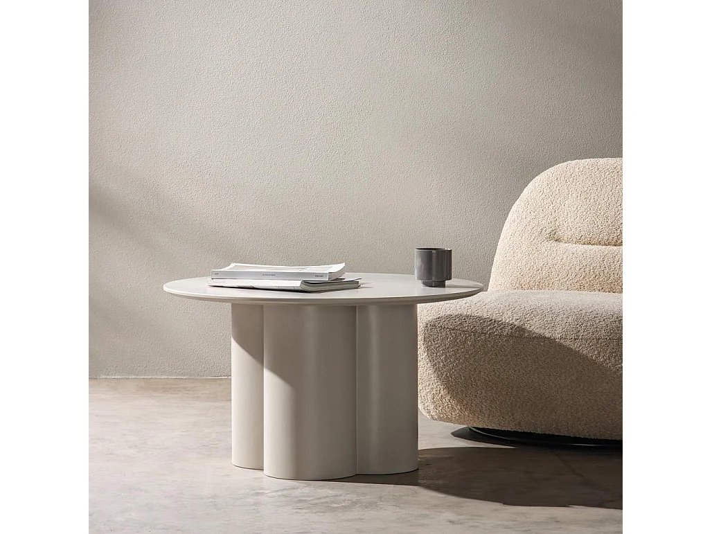 Couchtisch 80x80x45 cm Hellgrau Lavano