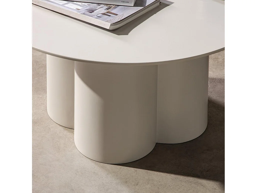 Couchtisch 80x80x45 cm Hellgrau Lavano