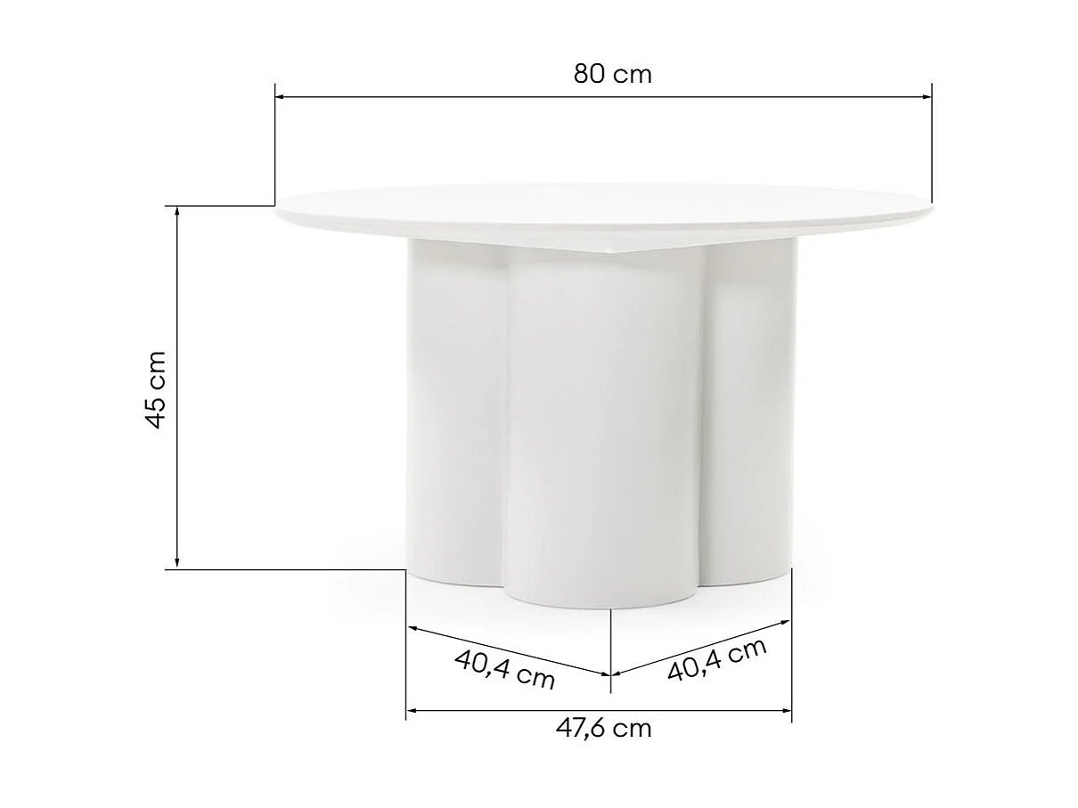 Couchtisch 80x80x45 cm Hellgrau Lavano