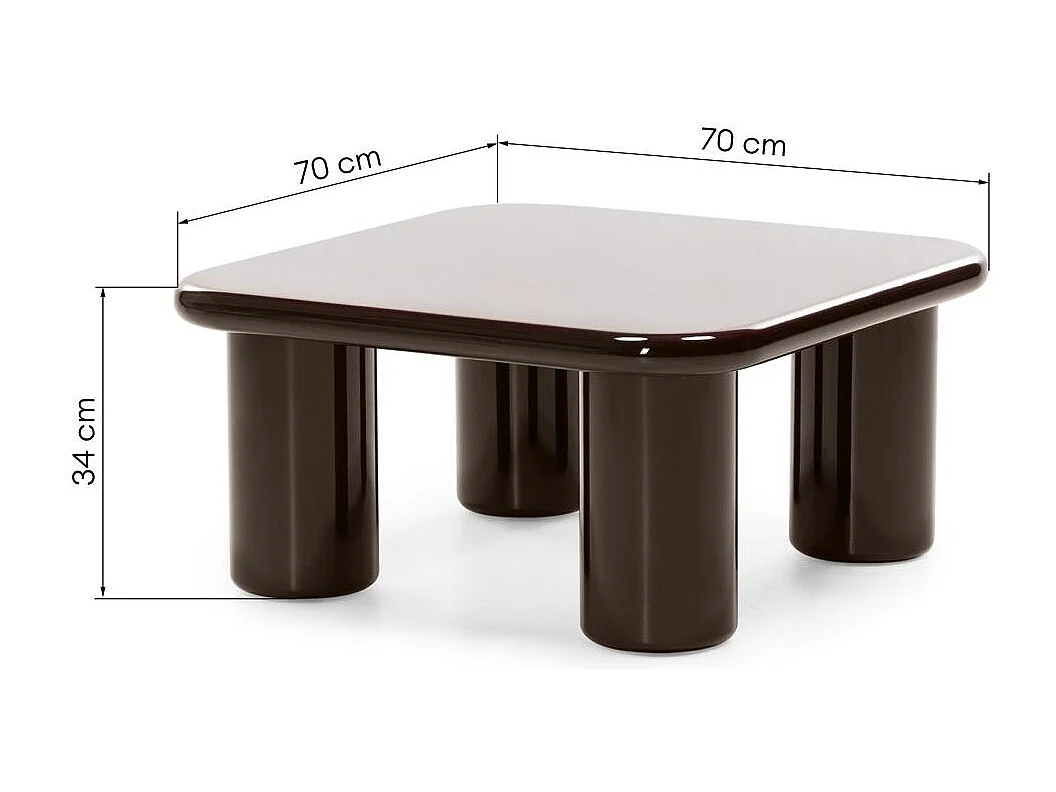 Couchtisch 70x70x34 cm braun Murien