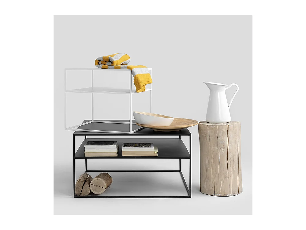 Salontafel 80x80x45 cm zwart Tensio