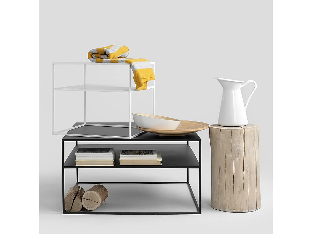 Couchtisch 80x80x45 cm schwarz Tensio