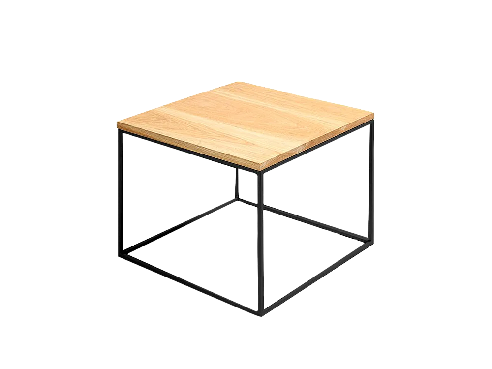Table basse 50x50x45 cm Noir Tensio Bois 50