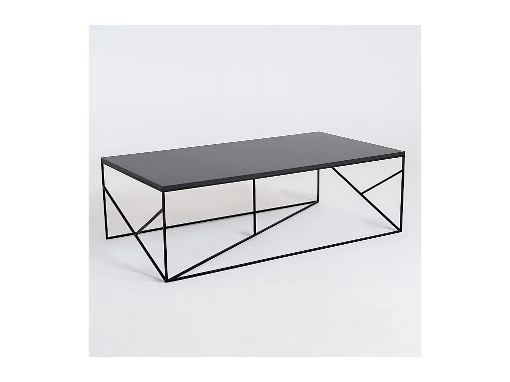 Couchtisch 80x140x45 cm schwarz fancy basic