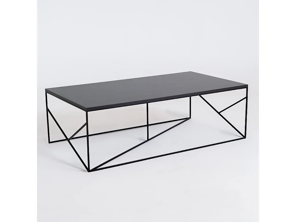 Couchtisch 80x140x45 cm schwarz fancy basic