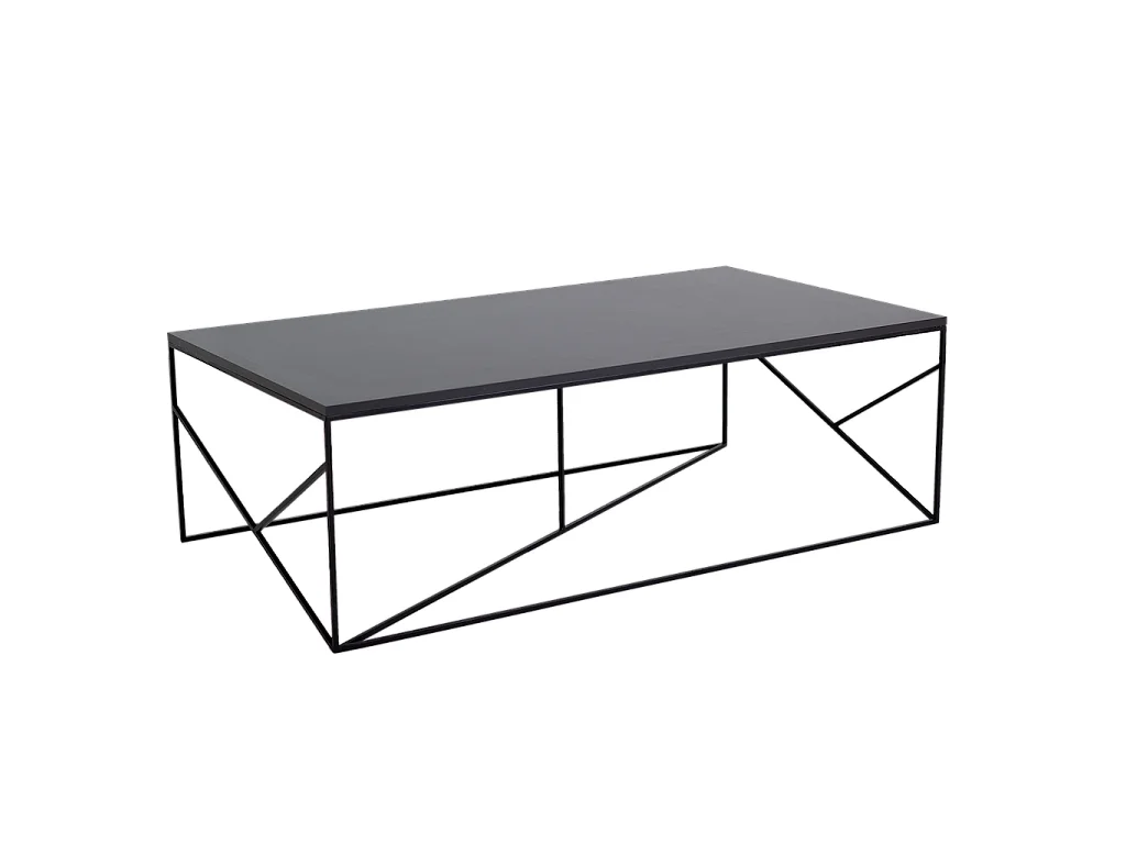 Couchtisch 80x140x45 cm schwarz fancy basic