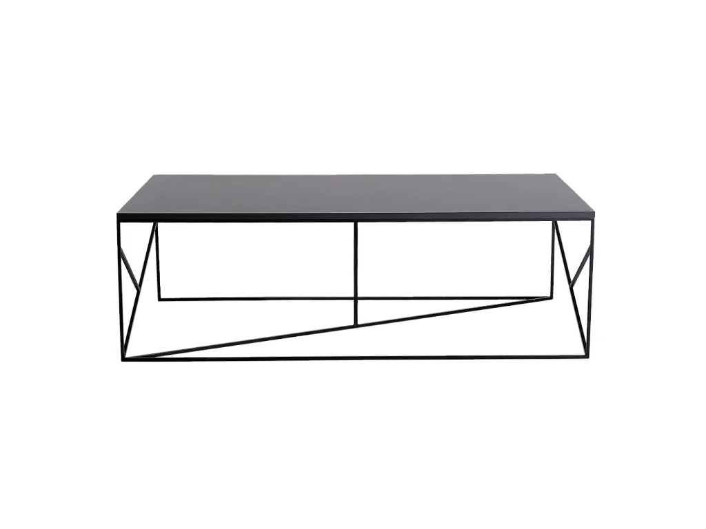 Couchtisch 80x140x45 cm schwarz fancy basic