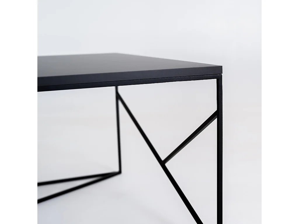 Couchtisch 80x140x45 cm schwarz fancy basic