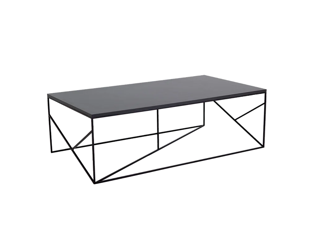 Salontafel 80x140x45 cm zwart fancy basic