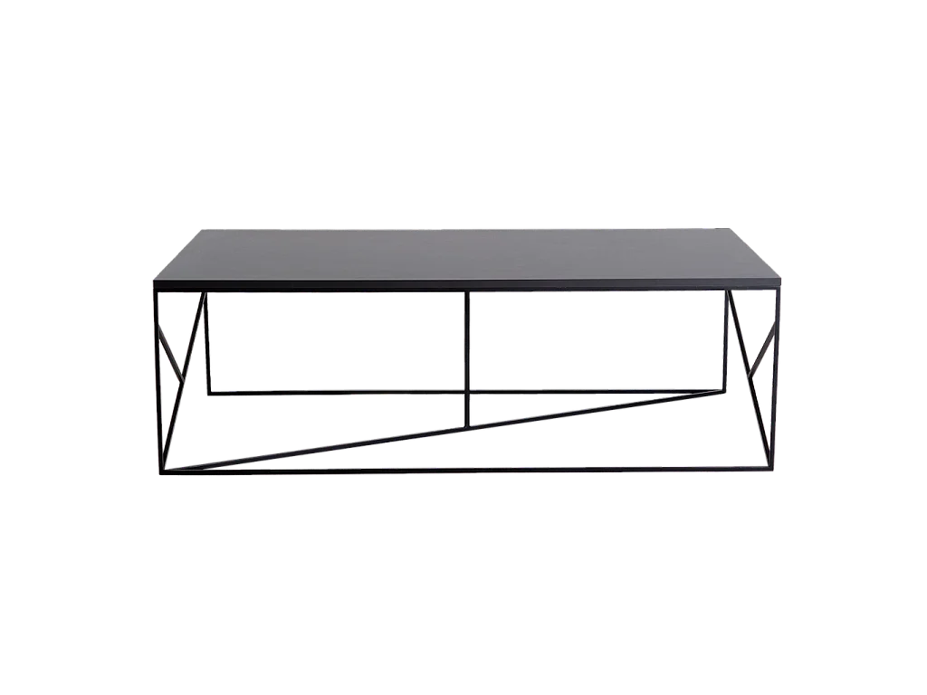 Salontafel 80x140x45 cm zwart fancy basic