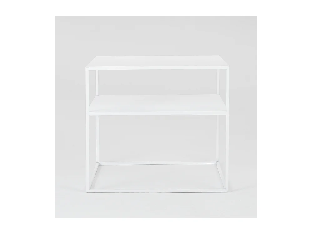 Salontafel 50x50x45 cm wit tensio 2 verdiepingen metaal 50