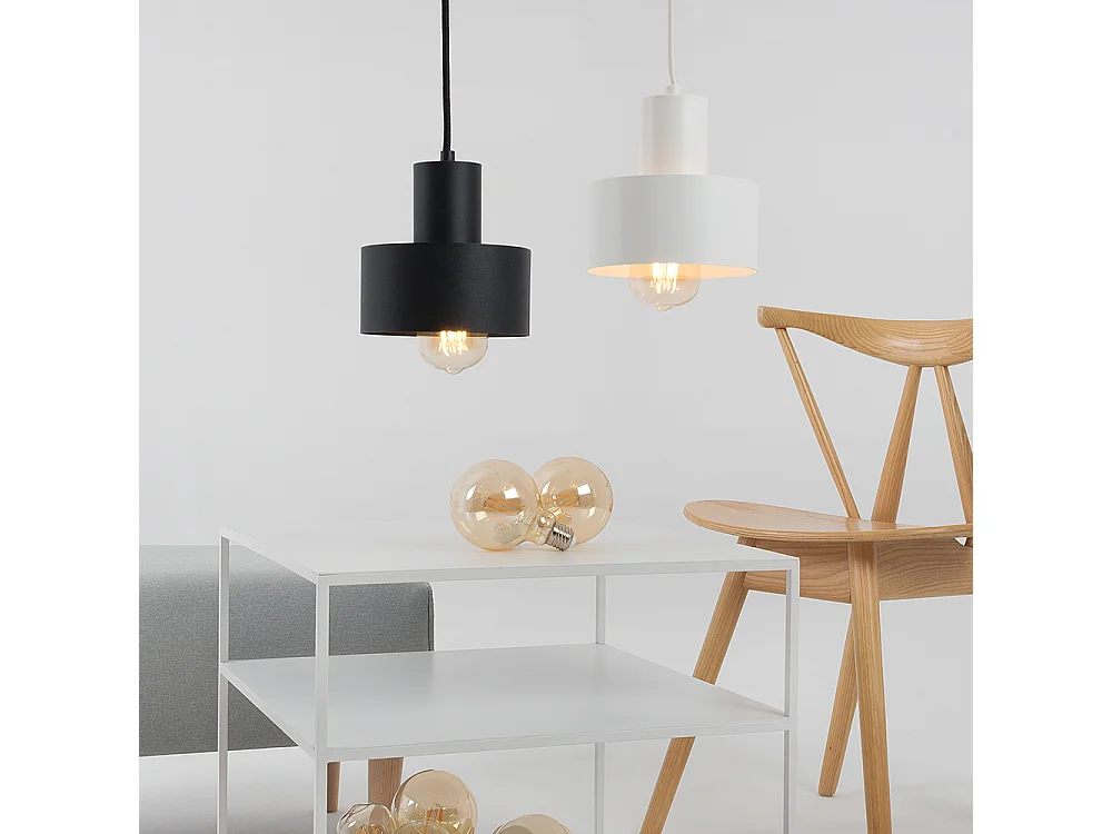 Couchtisch 50x50x45 cm weiß Tensio 2 Ebenen Metall 50