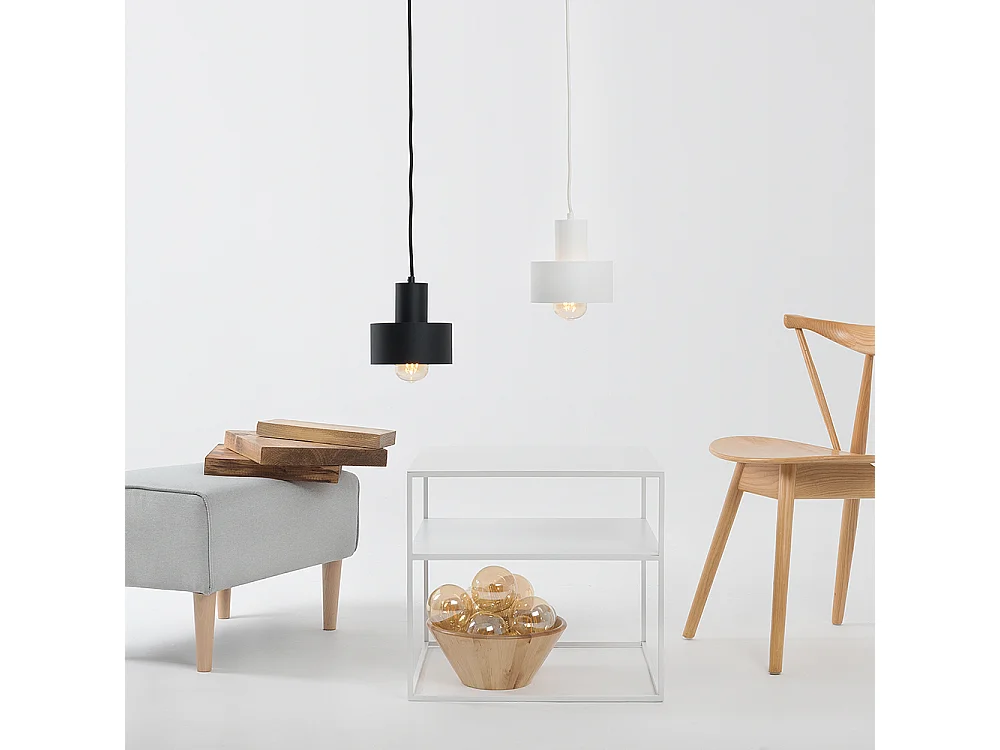 Couchtisch 50x50x45 cm weiß Tensio 2 Ebenen Metall 50