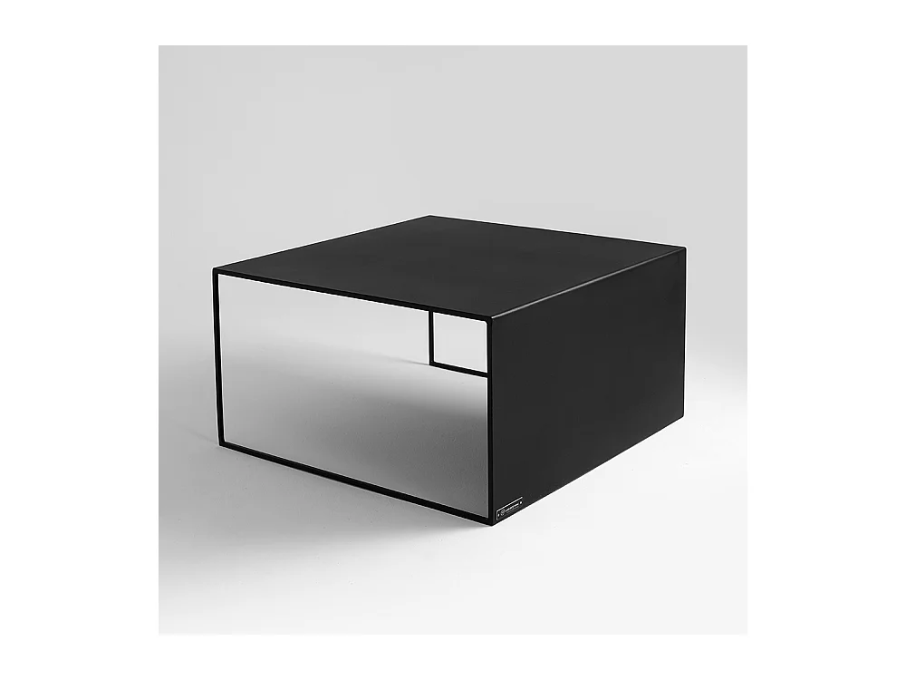 Couchtisch 0,8x0,8x0,45 m schwarz 2WALL METALL 80