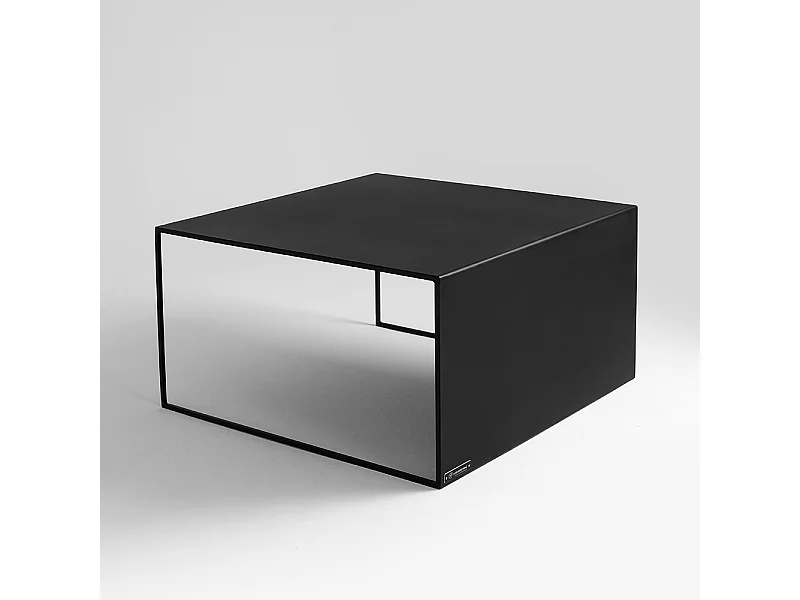 Mesa de centro 0,8x0,8x0,45 m preta 2PAREDE METAL 80