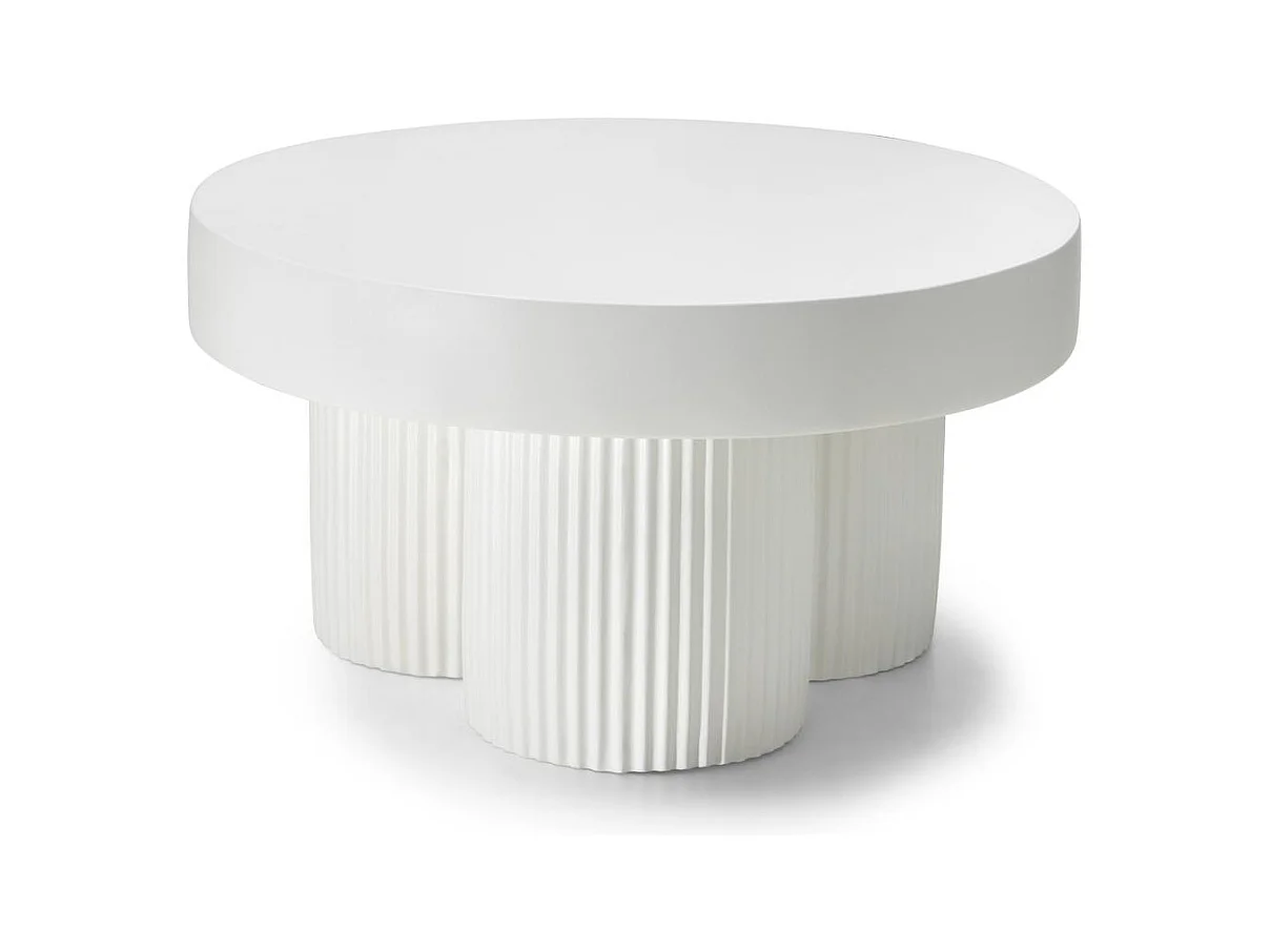 Salontafel 70x70x38 cm off-white rigato