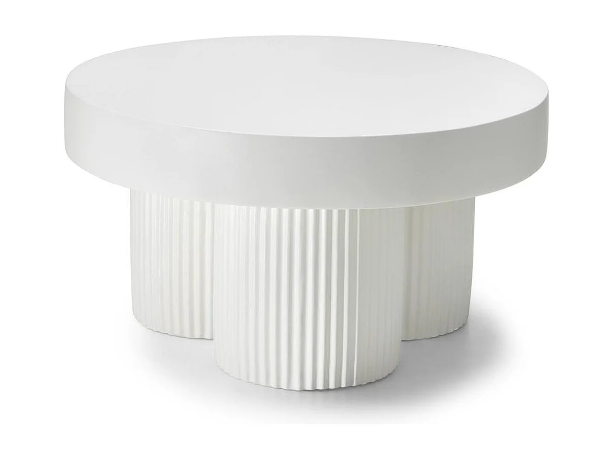 Couchtisch 70x70x38 cm Off-White Rigato