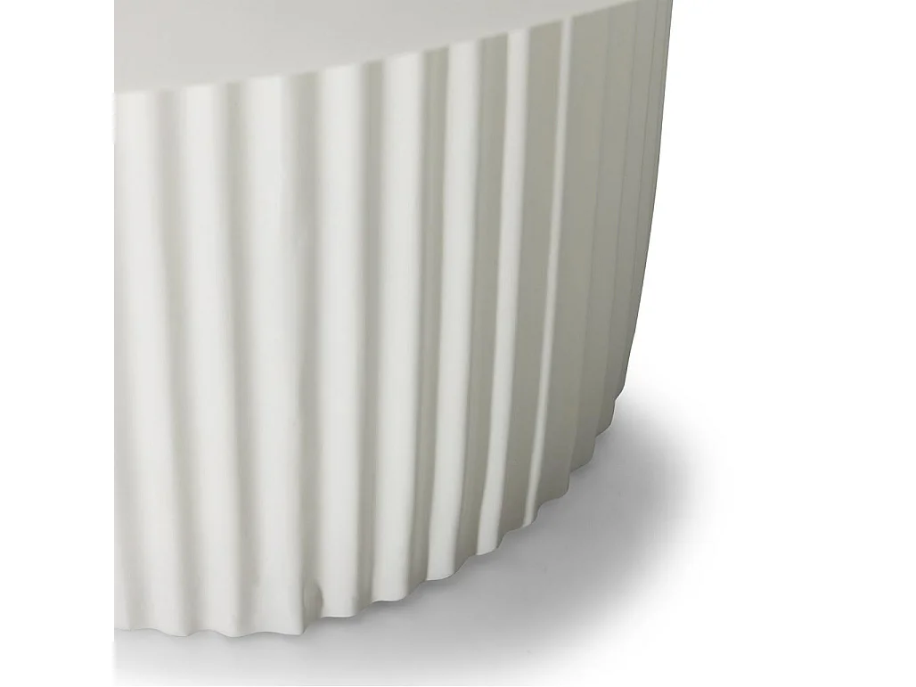 Couchtisch 70x70x38 cm Off-White Rigato