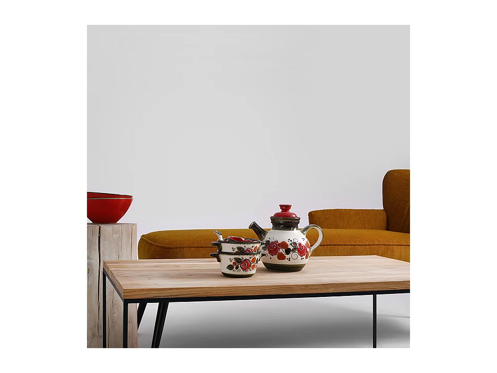 Couchtisch 100x60x45 cm Schwarz Tensio-Holz