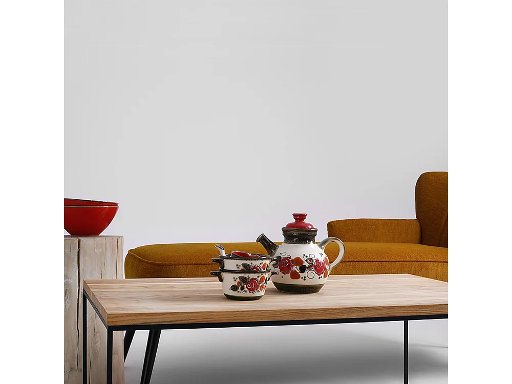 Couchtisch 100x60x45 cm Schwarz Tensio-Holz