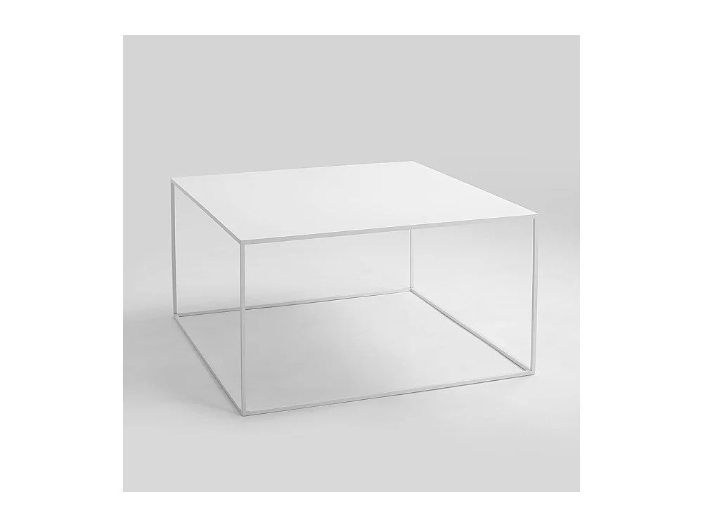 Tavolino da caffè 0,8x0,8x0,45 m bianco tensio metallo 80