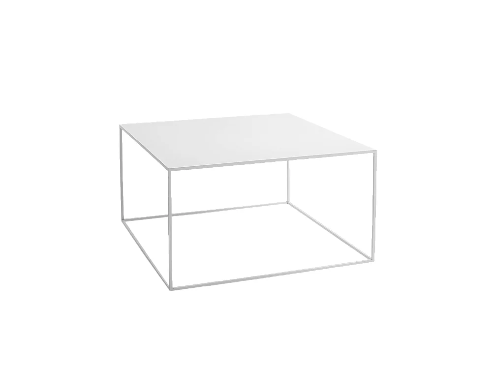 Tavolino da caffè 0,8x0,8x0,45 m bianco tensio metallo 80