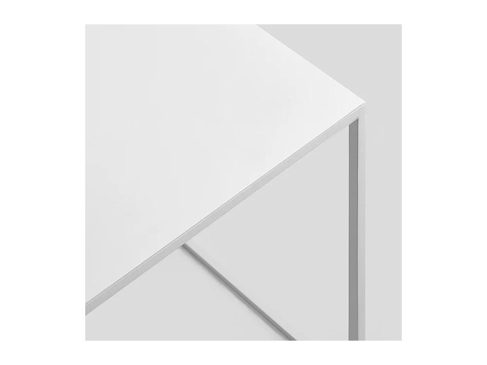 Tavolino da caffè 0,8x0,8x0,45 m bianco tensio metallo 80