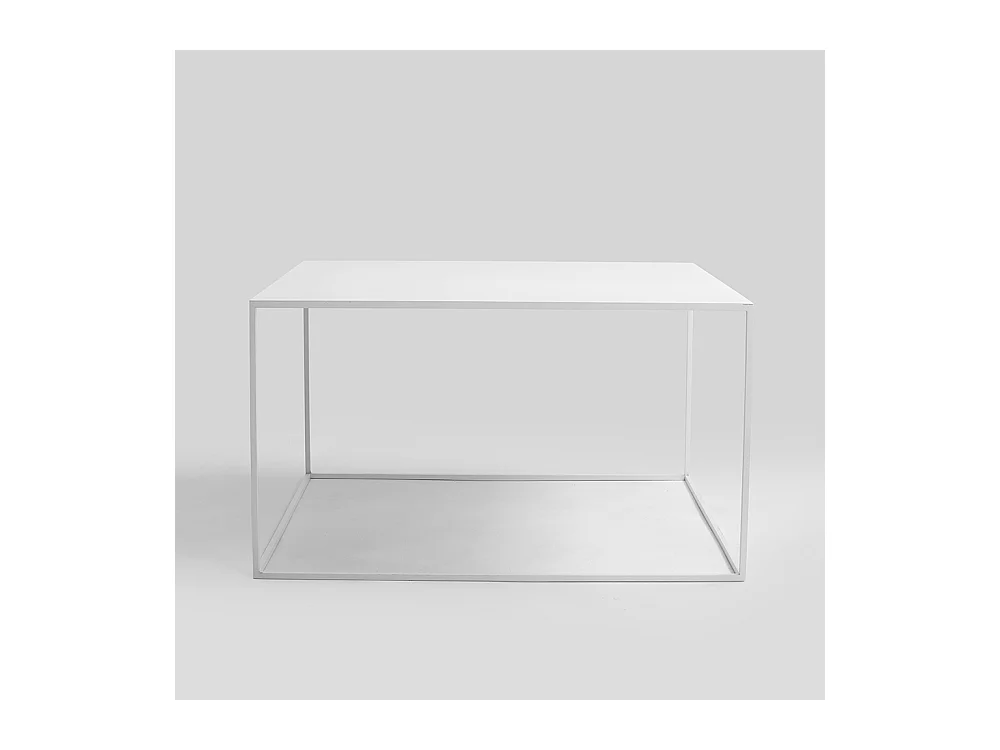 Tavolino da caffè 0,8x0,8x0,45 m bianco tensio metallo 80