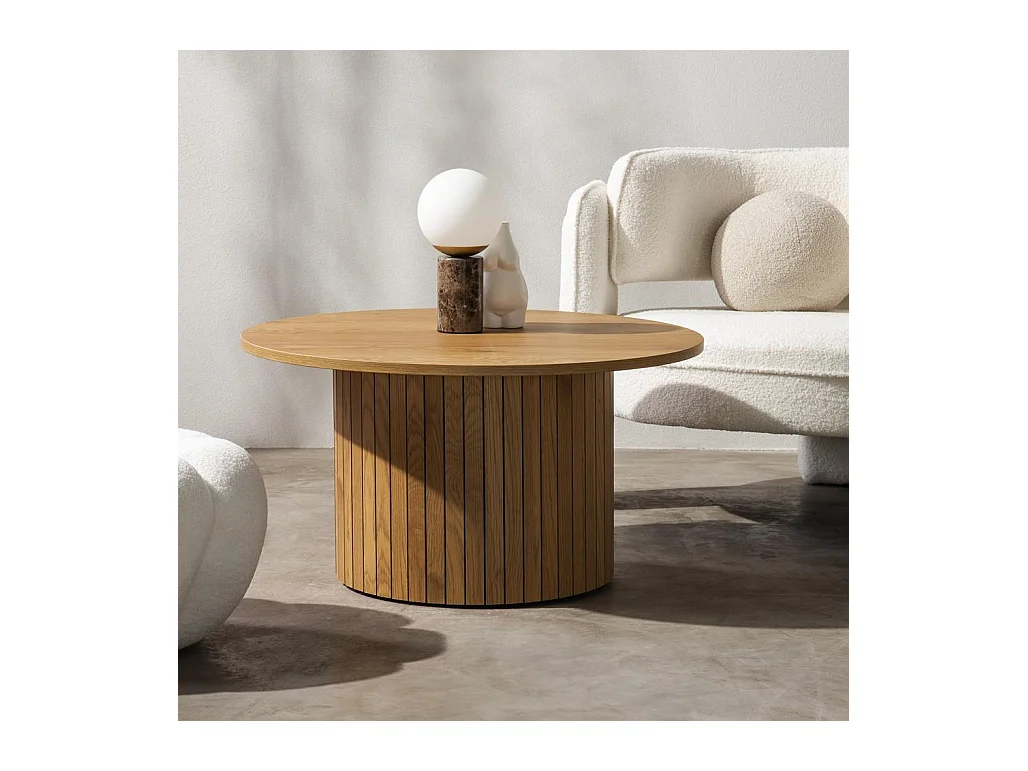 Table basse 80x80x42 cm Chêne Unanime